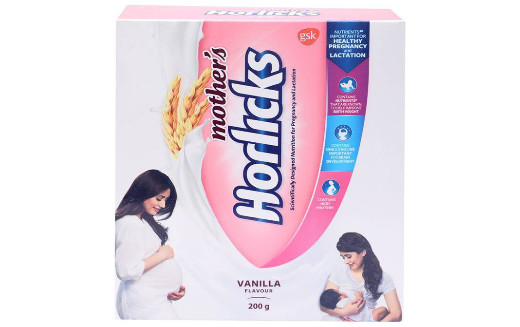 Mother's Horlicks Vanilla Flavour    Box  200 grams